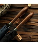 Japanese Long Umbrella 8K Windproof Wooden Handle Large Big Men Classic Umbre... - $69.61