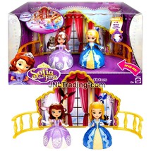 Year 2012 Disney Sofia the First 3&quot; Doll Set DANCING SISTERS with Sofia &amp; Amber - £44.06 GBP