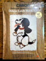 CARON LATCH HOOK KIT &quot;ARF!&quot; 18&quot;X 24&quot; K3135 SITTING HAPPY DOG - $29.99