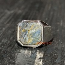 Octagon Pietersite Ring 925 Silver Jasper Signet Ring Husband Gift Men's Jewelry - £78.25 GBP