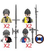 8PCS Military Building Block Medieval England Civil of the Roses Castle ... - $436.98 MXN