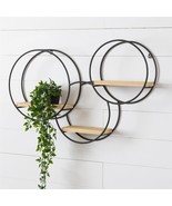 3 Circle Wall Shelf in wood and metal - $136.75 CAD