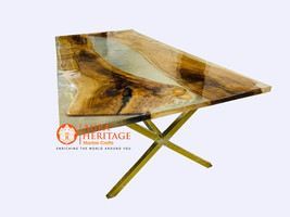 Epoxy Table Tops Dining Tables Resin Center Table Rectangle Handmade Furniture - £432.51 GBP+