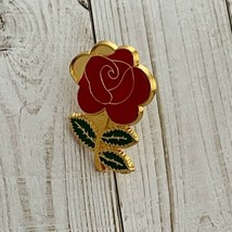 Red Rose Lapel Enamel Pin for Jean Jacket  Bags Suits Coats Accessories - $13.72