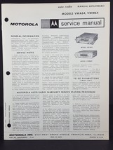 Motorola 1958-64 Volkswagen Auto Radio Service Manual Model VWA64 VWM64 - $6.93