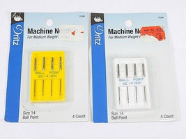 DRITZ MACHINE NEEDLES Size 14 (90) BAL POINT 4 Count SEALED 2 PACKS - $6.23