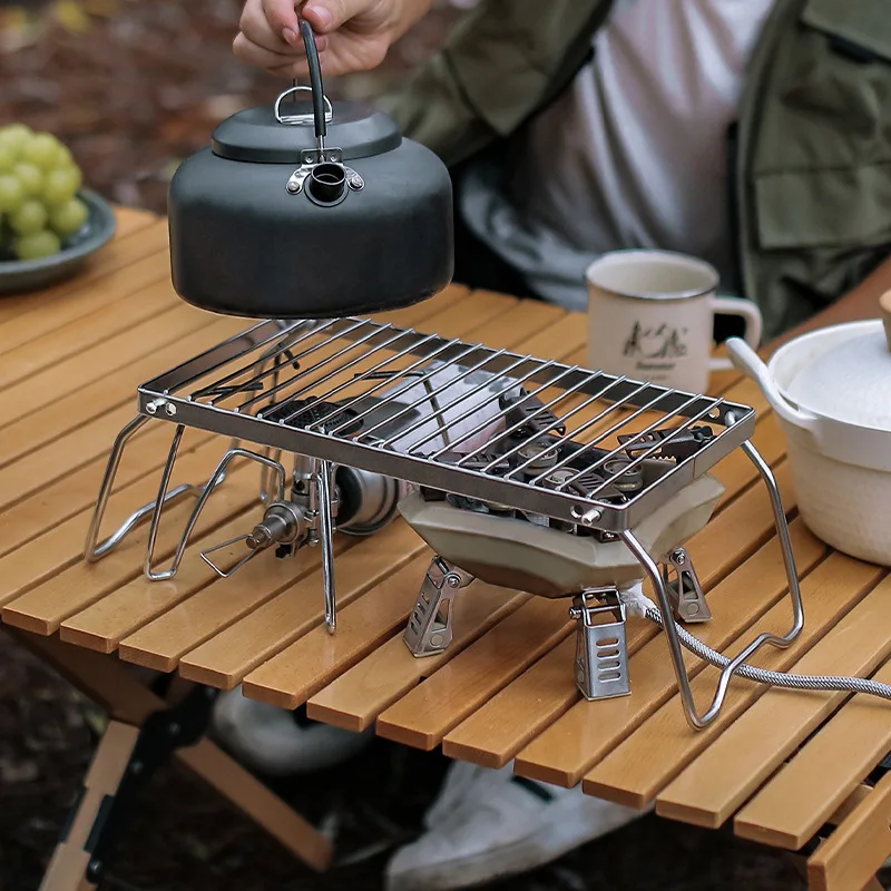 Outdoor Camping Stainless Steel Stove Holder Portable Foldable Mini Kitchen - £21.47 GBP+