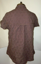 New Womens NWT XL Brown PrAna Top Cotton Short Sleeve Lace Organic Casual Katya  - £88.42 GBP