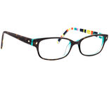 Kate Spade Eyeglasses Lucyann 0X77 Dark Havana/Aqua Rectangular Frame 51... - $79.99