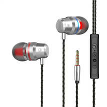Sports Earphone Bass HD Music Microphone 3.5mm Stereo Earbuds Metal Headset For  - £4.57 GBP+