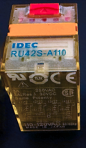 1Pcs RU42S-A110 IDEC Plug-in Power Relay 4PDT 3A 110-120 VAC W/ Latching... - $14.50