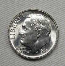 1960-P Roosevelt Dime GEM ++ UNC Coin AD850 - $37.67