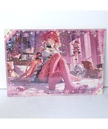 Chang Li Waifu Card Anime Girl Glitter Pink Stockings Art Oversized Boar... - €19,60 EUR