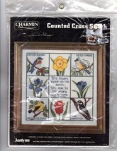 SONG OF SOLOMON Counted Cross Stitch Sampler Kit Birds Flowers Janlynn #54-16 - £21.28 GBP