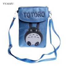 Japan Anime Totoro PU Leather Messenger Bags Cute Girls Women Phone Small Should - £11.38 GBP