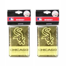 2pk Chicago White Sox Magnet Diamond Checked Style 2x3 MLB Official Merch - $11.64