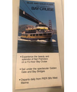 Vintage Bay Cruise Blue &amp; Gold Fleet Brochure San Francisco California BRO6 - £10.07 GBP