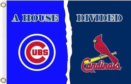 Chicago Cubs and Cardinals Divided Flag 3x5ft - £12.67 GBP