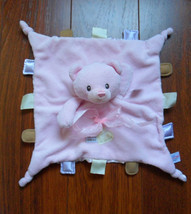 Baby Gund Pink Bear Lovey Plush Blankie Blanket  With Tabs and Satin NEW!! - £30.68 GBP