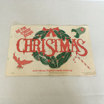 vintage tri chem liquid embroidery hot iron transfer designs Christmas holiday - £15.92 GBP