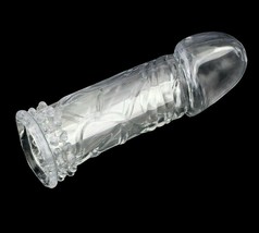 Penis-Extender Girth Enhancer Realistic Sleeve Sheath Large Male Condom ... - £16.14 GBP