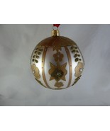 Waterford Glass Floral Ice Bead Christmas Ball Ornament 4” - $70.99 CAD