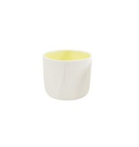 ZAHA HADID DESIGN Set Of 4 Vessels Rim A1 Handmade Modern White Yellow - £158.71 GBP