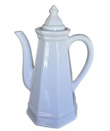 Vintage PFALTZGRAFF HERITAGE ~ White Coffee Pot w/Lid ~ 13.5&quot; Castle ~ S... - £55.14 GBP