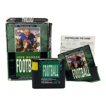 John Madden Football Sega Genesis Game Complete w/ Cardboard Box &amp; Manual Used - £41.76 GBP