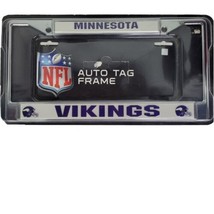 License Plate Frame Metal - Footballs NFL Minnesota Vikings - £11.78 GBP