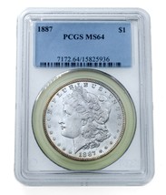 1887 Silver Morgan Dollar Graded by PCGS as MS-64! Great Morgan - £123.57 GBP