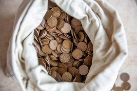 Nice Mix 500+ Wheat Cent Coins P,D,S Mixed Mints -- Out of Canvas bag of Pennies - £37.19 GBP