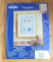 NEW Bucilla Counted Cross Stitch Kit Birth Record Cuddle Time Cat 9&quot;x12&quot;... - $17.99