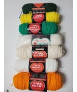 Lot Of 7 Yarn Skeins Yarn, Red Heart 4 ply worsted weight - £25.65 GBP