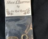Gold Tone Feather Red Roses Shoe Charm (New) Made in Black Hills South D... - $16.12