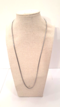 Vintage Estate Signed Monet Silver Tone Snake Chain 24 inch Necklace EUC - £8.96 GBP