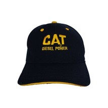 Caterpillar CAT Diesel Power Black Baseball Hat Cap Fraying on Brim Hook... - £11.77 GBP