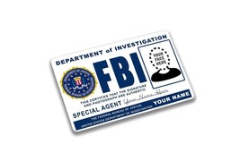 Custom FBI License Plastic Card ID Movie Prop Add your Name and Picture - £7.85 GBP