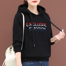 2023 Autumn Winter Hoodies Loose Oversized Hoodie Korean Fashion Letter Print Ho - £58.82 GBP