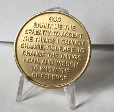 One Day At a Time Praying Hands with the Serenity Prayer- Bronze ...