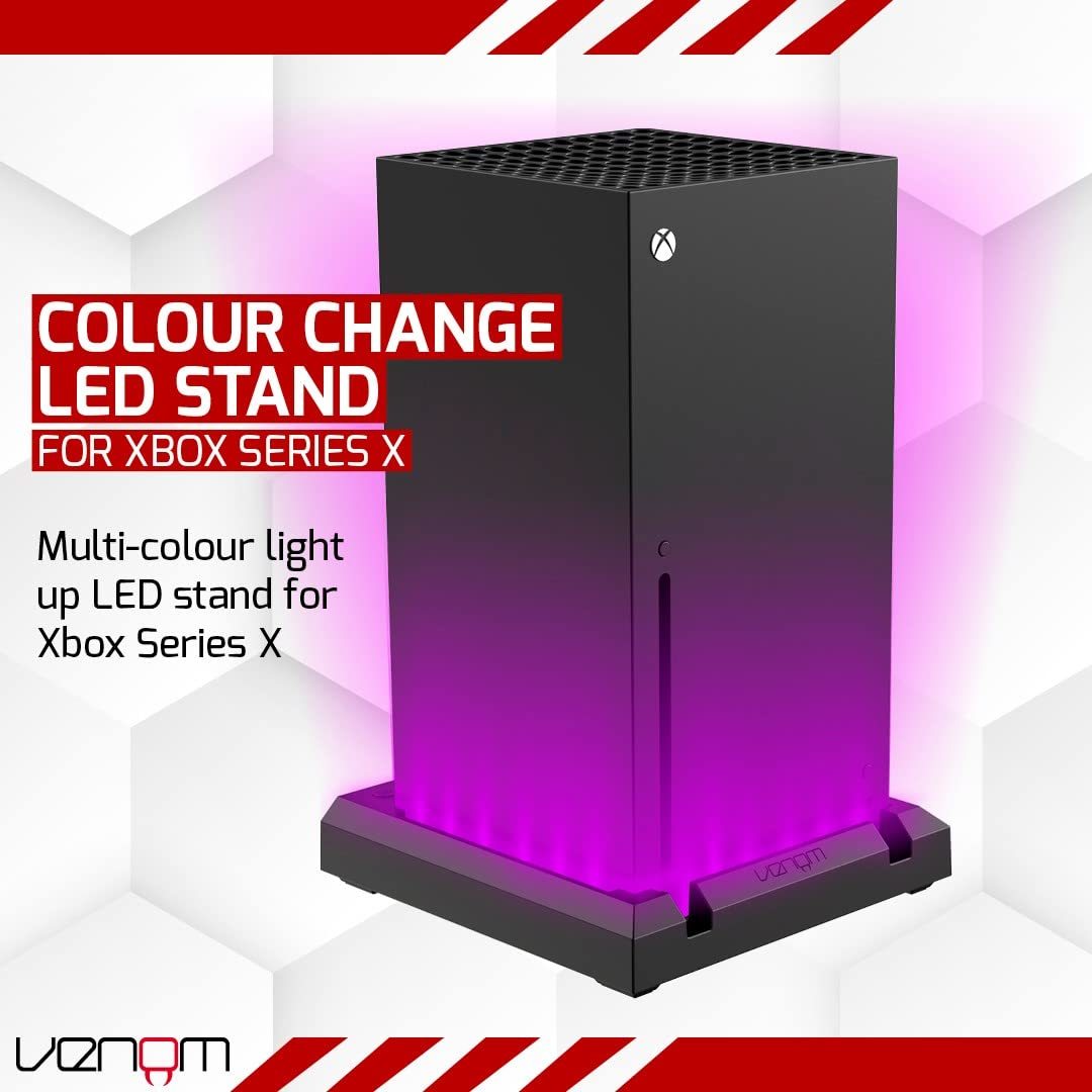 Led Game Console Stand Venom Multi-Colour LED Light-up Console Stand (Xbox Series X) (Xbox ...