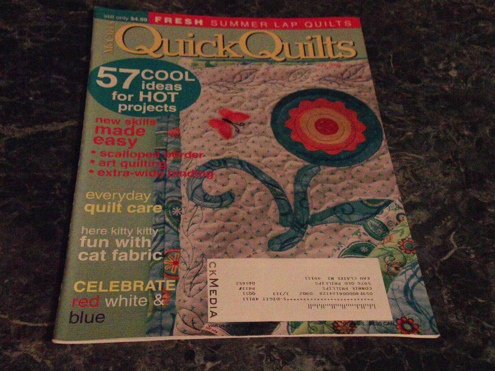 McCall&#39;s Quick Quilts Magazine July 2009 Catnap - $2.99