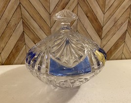 Anna Hutte Bleikristall Blue Accents Vintage Lead Crystal Candy Dish (505) - £5.93 GBP