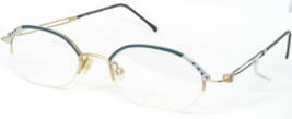 Vintage FREE ART LOGO 005 017 SILVER / TEAL /GOLD EYEGLASSES GLASSES 48-... - $57.61