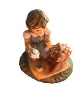 Goebel  Tea Party 3” Figurine Girl Teddy Bear Picnic BH 142 Berta Hummel... - $15.11 CAD