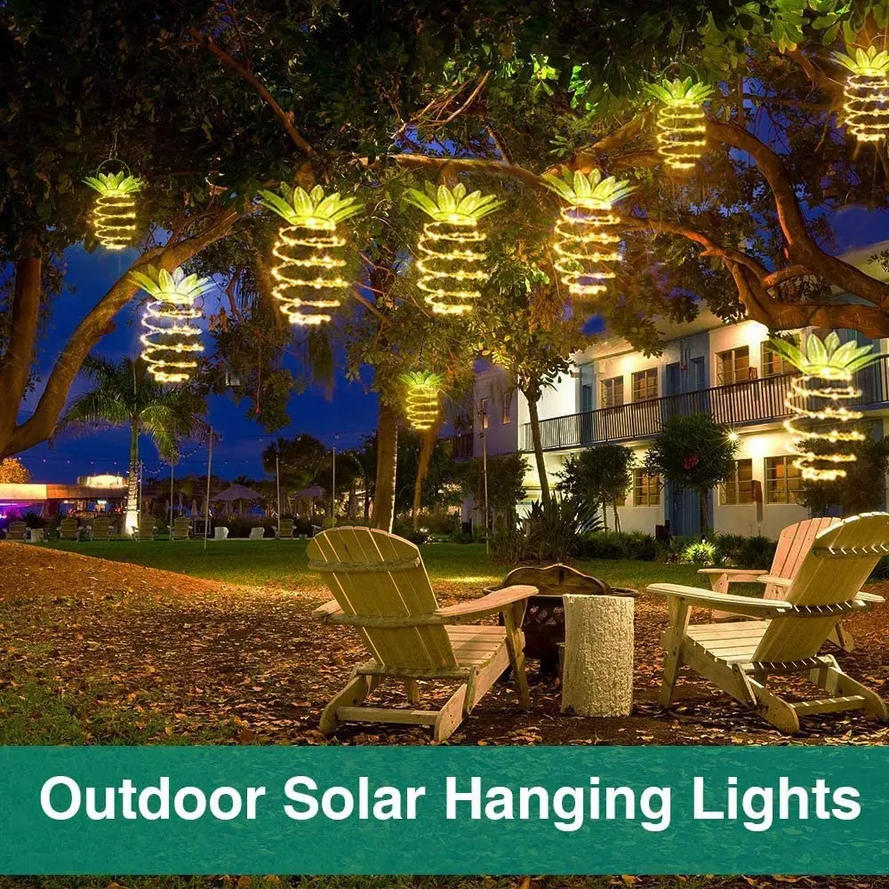 Solar Garden Light Pine Shape Outdoor Solar Hanging Waterproof Wall Lamp Fairy N - £215.34 GBP