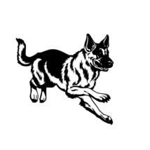 German Shepherd, svg png jpg bmp, digital download, BMP files for Silhouette - £0.77 GBP