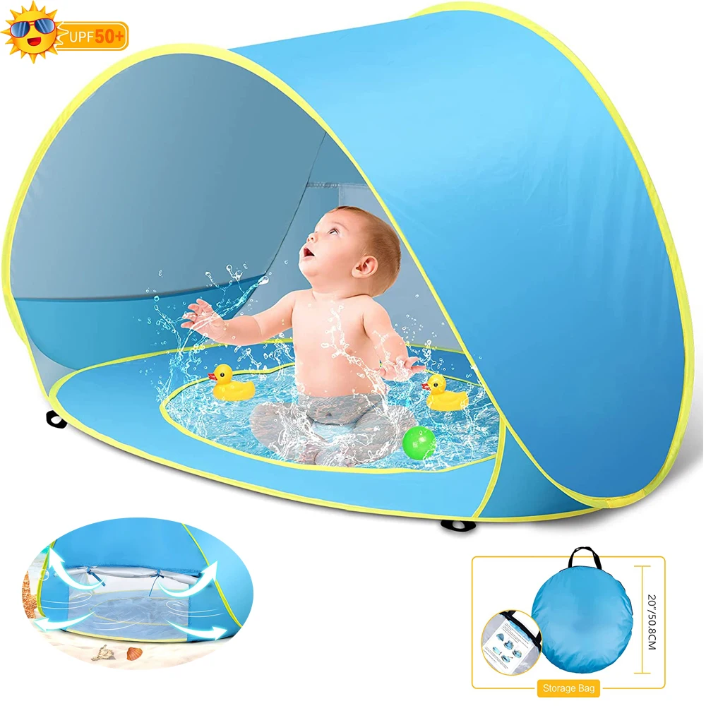 Youth Baby Beach Tent Portable Pool UV Protection Infant Sun Shelters Shade Pop - £26.28 GBP+