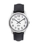 Timex Easy Reader 35mm Silver-Tone Case with White Dial and Black Leathe... - £43.03 GBP