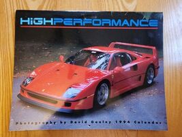 High Performance Cars Calendar Vintage 1994 Photography by David Gooley ... - $60.22